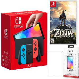 Nintendo Switch Oled + Zelda: BOTW + Screen Protector