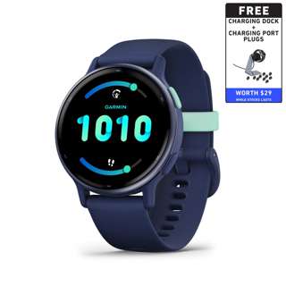 Garmin Vívoactive 5 Metallic Navy w Navy Case & Silicone Band