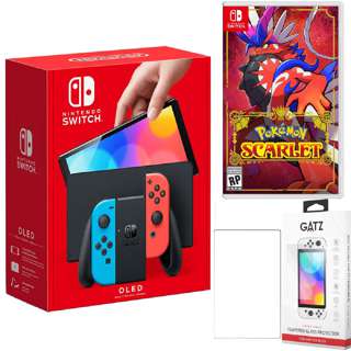 Nintendo Switch Oled + Pokemon Scarlet + Screen Protector