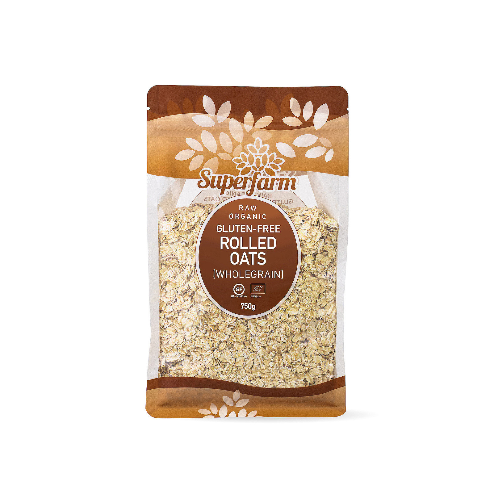 Superfarm Raw Organic Gluten-Free Rolled Oats (Wholegrain)