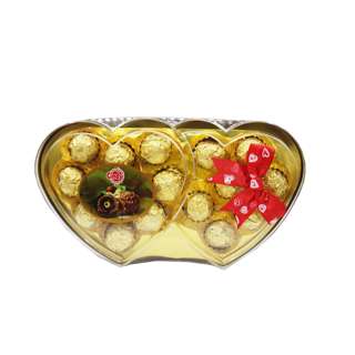 Cindy Chocolate Double Heart Shaped Box (16PCS)