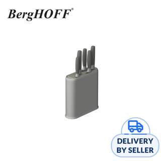 Berghoff Plastic Knife Block w/ 6 Stainless Steel Knives Berghoff Plastic Knife Block w/ 6 Stainless Steel Knives