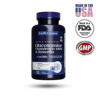 Earth's Creation Triple Strength Glucosamine MSM & CurQlife Earth's Creation Triple Strength Glucosamine MSM & CurQlife
