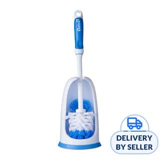 Oates Toilet Bowl and Rim Brush Set with Holder