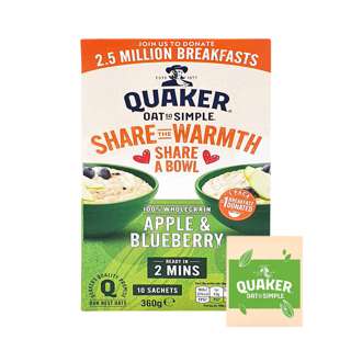 Quaker Oat So Simple Porridge Sachets - Apple & Blueberry