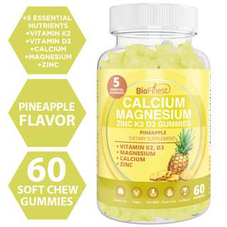 Biofinest Calcium Magnesium Zinc Vitamin K2 D3 Gummy Bone