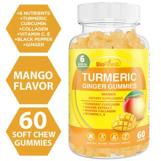 Biofinest Turmeric Ginger Gummy Supplement Marine Collagen