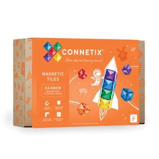 Connetix Tiles 42 Piece Rainbow Square Pack (NEW)