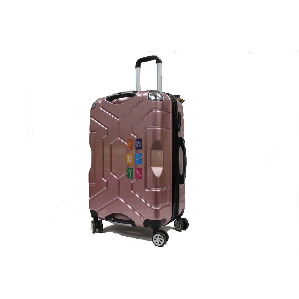 24 inch Gripping ABS PC Anti theft Zipper Luggage Rose NTUC