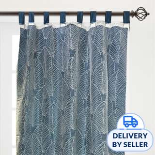Rinco Bonington Luxury Design Lotus Navy Curtain