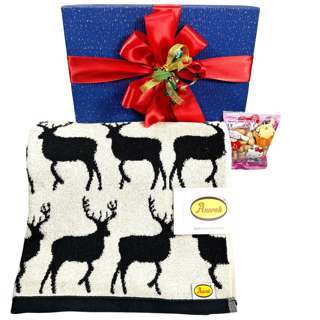 Ssh Giftset-Anorak Stags Bath Towel & Biscuits