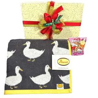 Ssh Giftset-Anorak Waddling Ducks Bath Towel & Biscuits