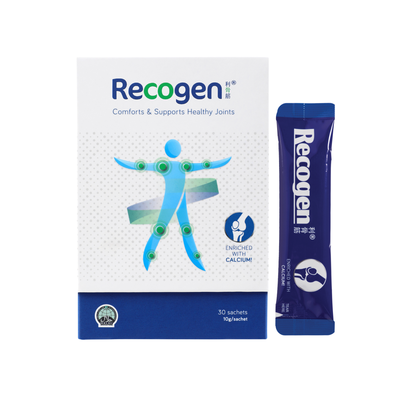Recogen Calcium Collagen Powder- For Strong Joints & Bones