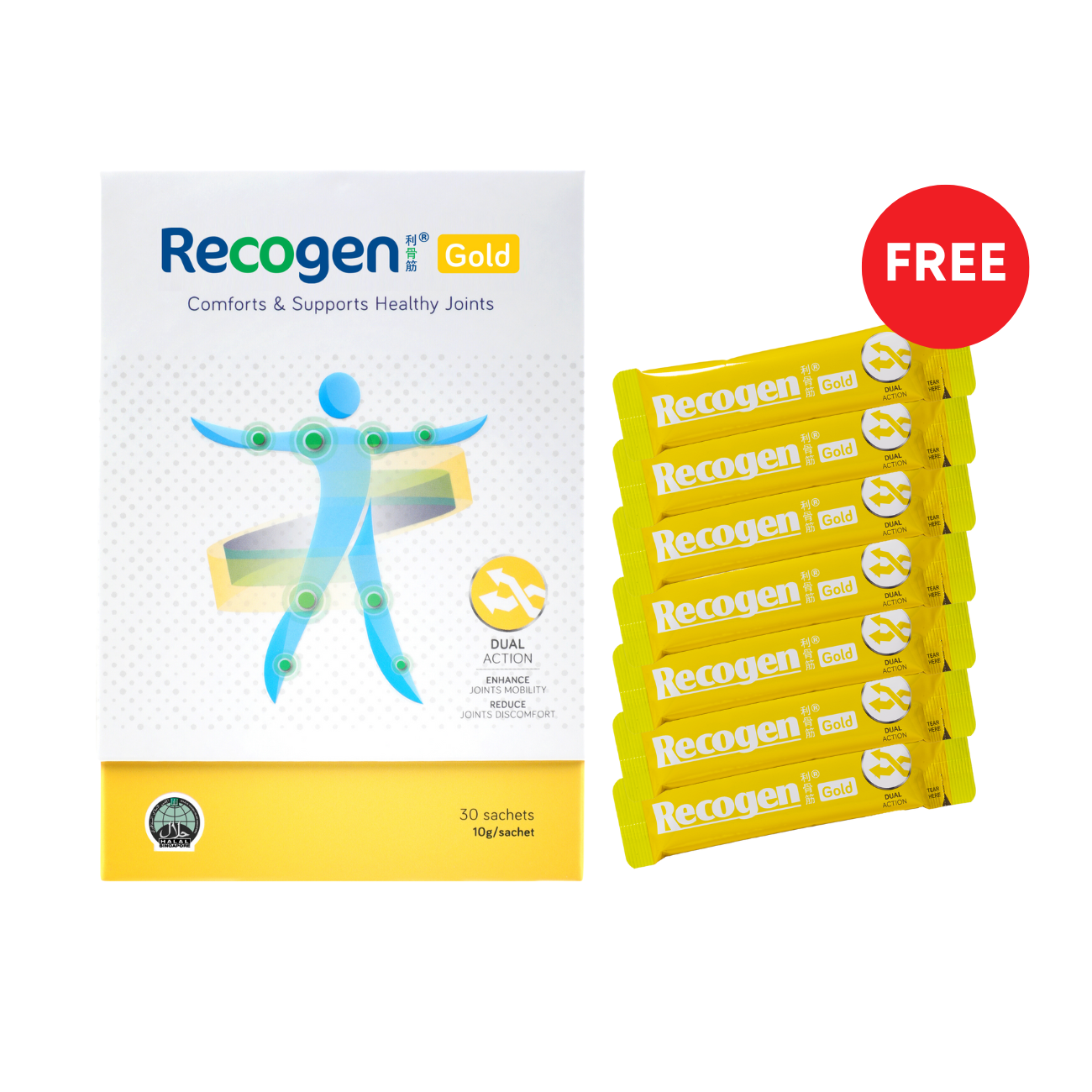 Recogen Gold Collagen Powder - For Swollen Joints