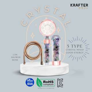 Krafter Mixed Crystal 3 Mode High Pressure Rosegold Showerhea