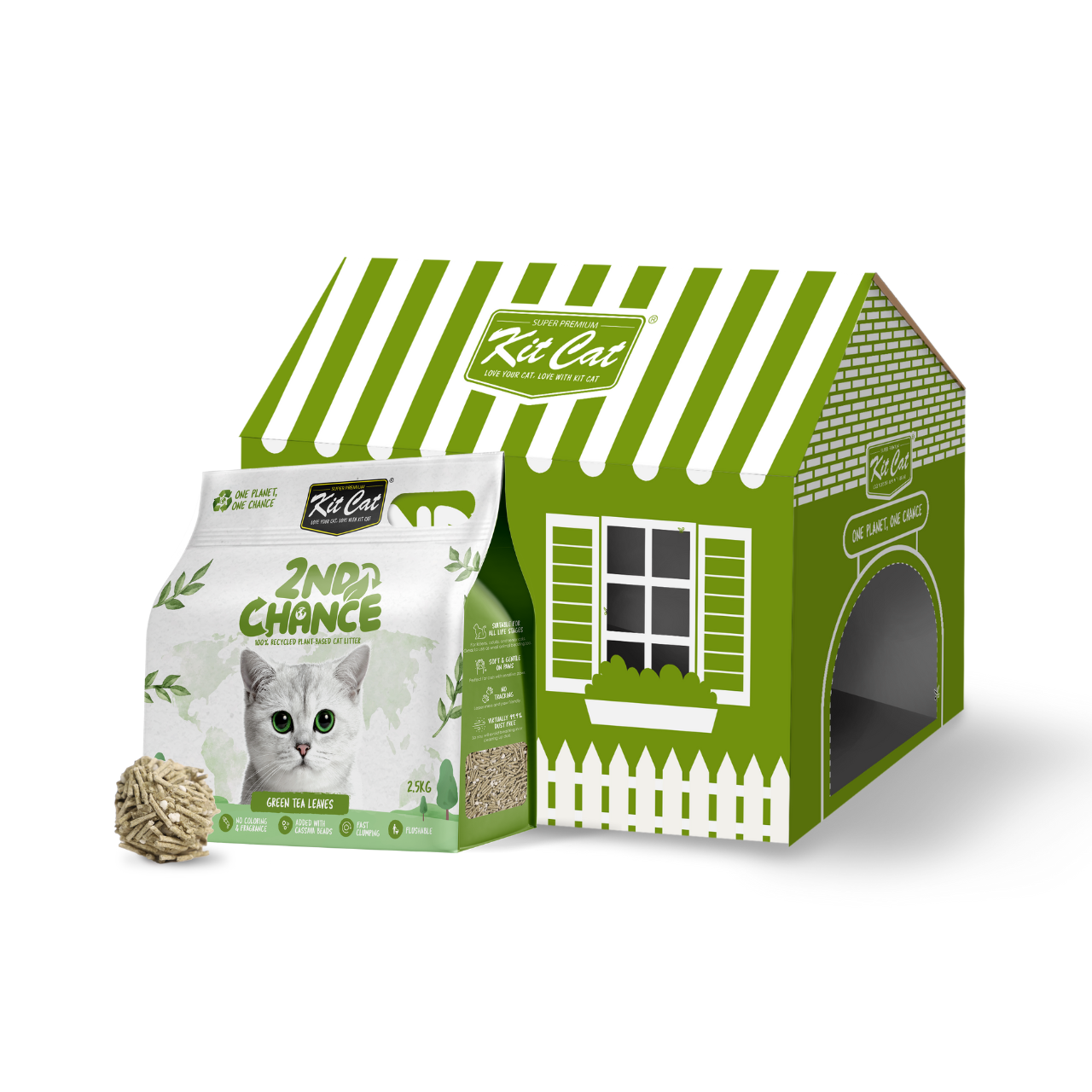 2nd Chance Plant-Based Cat Litter - Green Tea Leaves