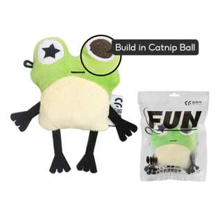 CAT FOREST Animal Shape Cat Toy with Catnip Ball - Frog CAT FOREST Animal Shape Cat Toy with Catnip Ball - Frog