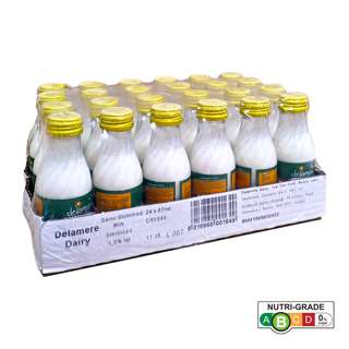 Delamere Dairy Semi Skimmed Mini Milk Glass Bottle Case