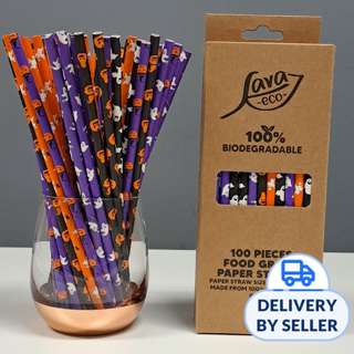 LAVA ECO Spooky Halloween 1 Drinking Paper Straws EcoFriendly