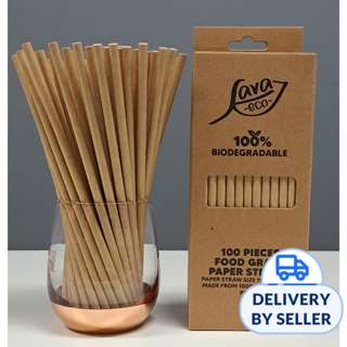 LAVA ECO Kraft Paper Drinking Paper Straws Eco-Friendly