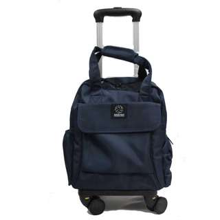 8-wheel Trolley Shopping Bag Waterproof Travel Bag - Navy
