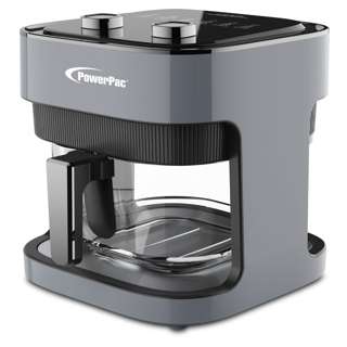 PowerPac Air Fryer 4.8L with Tempered Glass Basket (PPAF345)