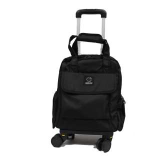 8-wheel Trolley Shopping Bag Waterproof Travel Bag - Black