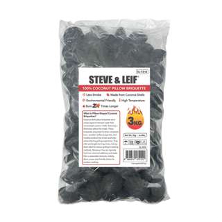 Steve & Leif Coconut Charcoal Briquettes (3 kg) Steve & Leif Coconut Charcoal Briquettes (3 kg)