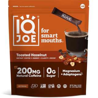 IQBar IQJoe Enhanced Instant Coffee Toasted Hazelnut