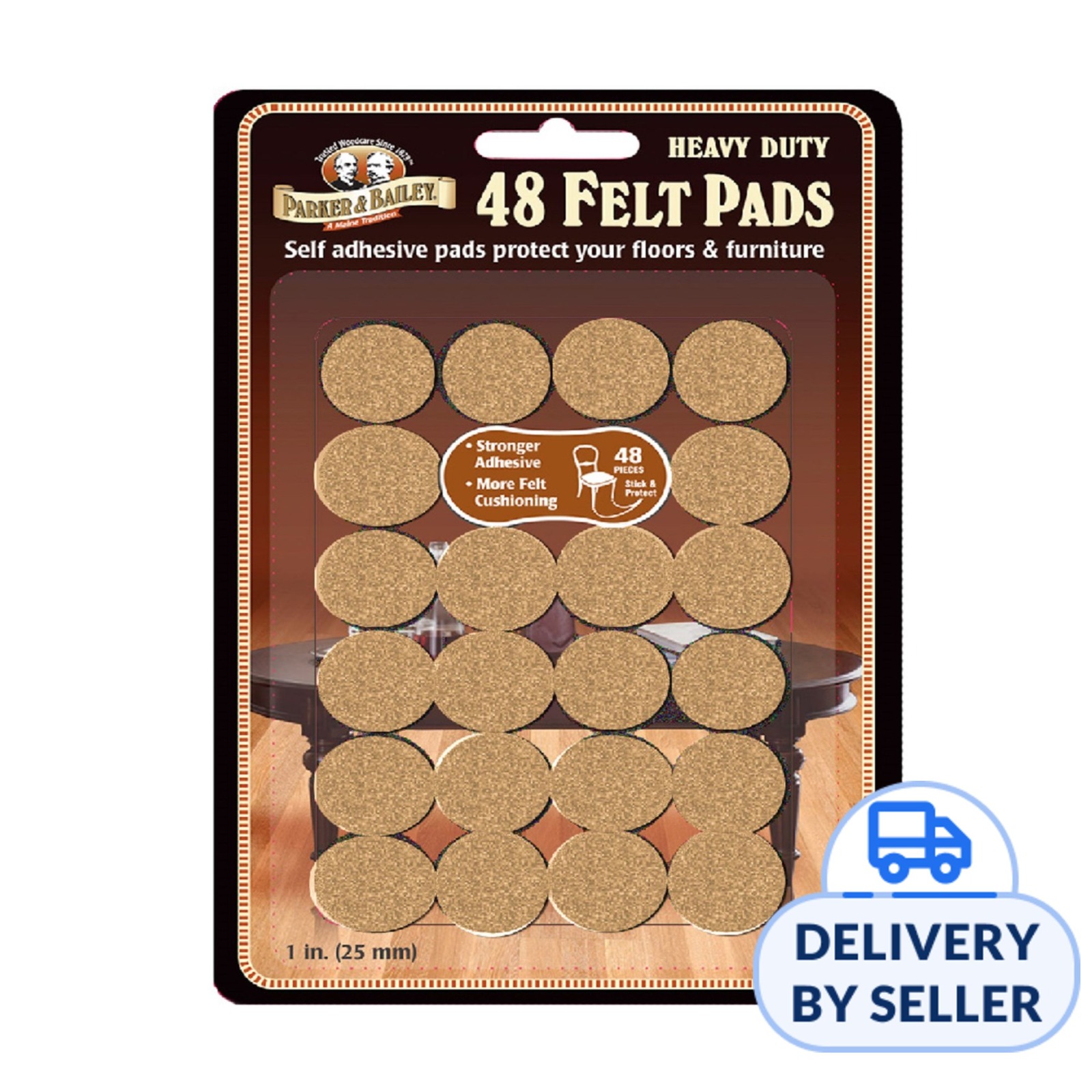 Parker & Bailey Heavy Duty Felt Pads - 68 Pack Furniture Sliders/Bumpers To Protect Floors & Move Furniture Easily - View #10