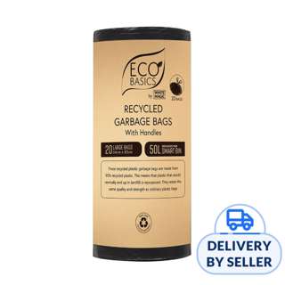 White Magic Eco Basics Recycled Garbage Bin Bags - Large 50L