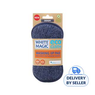 White Magic Eco Cloth Anti-Bacterial Washing Up Pad - Denim