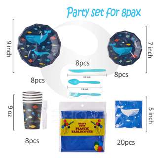 Ez Disposable Party Tableware Cutlery Set - Ocean