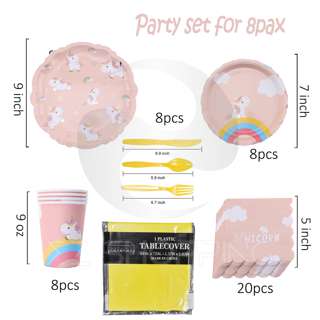 Ez Disposable Party Tableware Cutlery Set - Unicorn