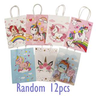 Ez Birthday party goodie paper gift bag 12pcs - Unicorn