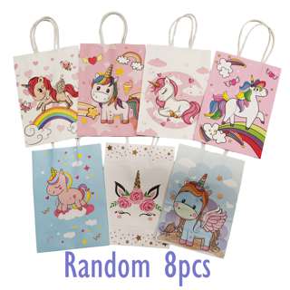 Ez Birthday party goodie paper gift bag 8pcs - Unicorn