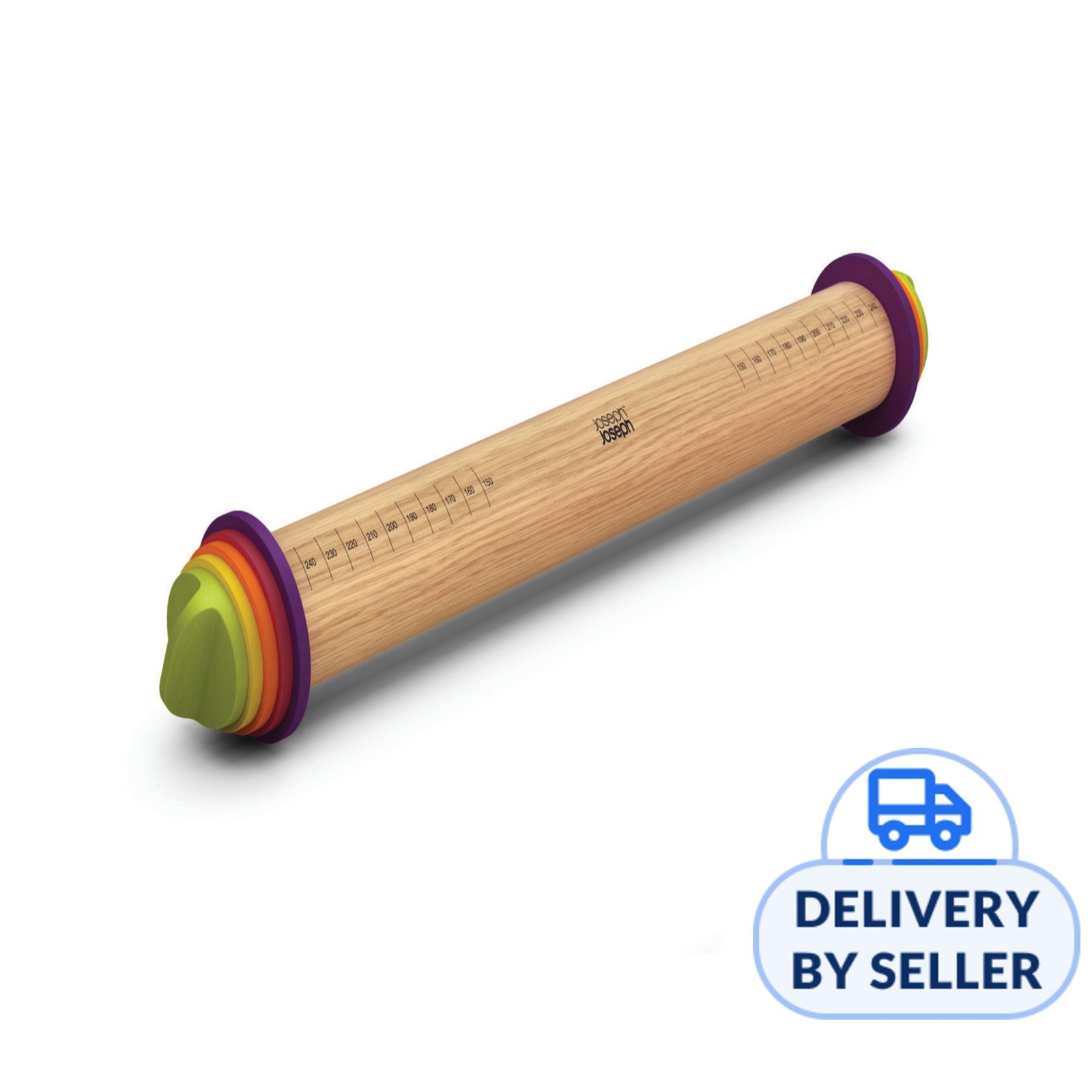 Joseph Joseph Adjustable Rolling Pin w/4 Measuring Discs NTUC FairPrice