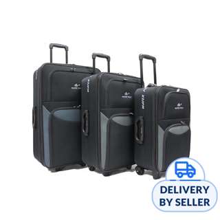 20+24+28in Affordable Expandable Fabric Luggage - Grey