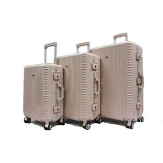 20+24+28in PC Aluminium Frame Luggage Spinner Wheels - Pink