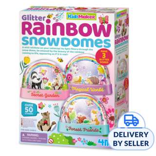 4M Glitter Rainbow Snow Domes