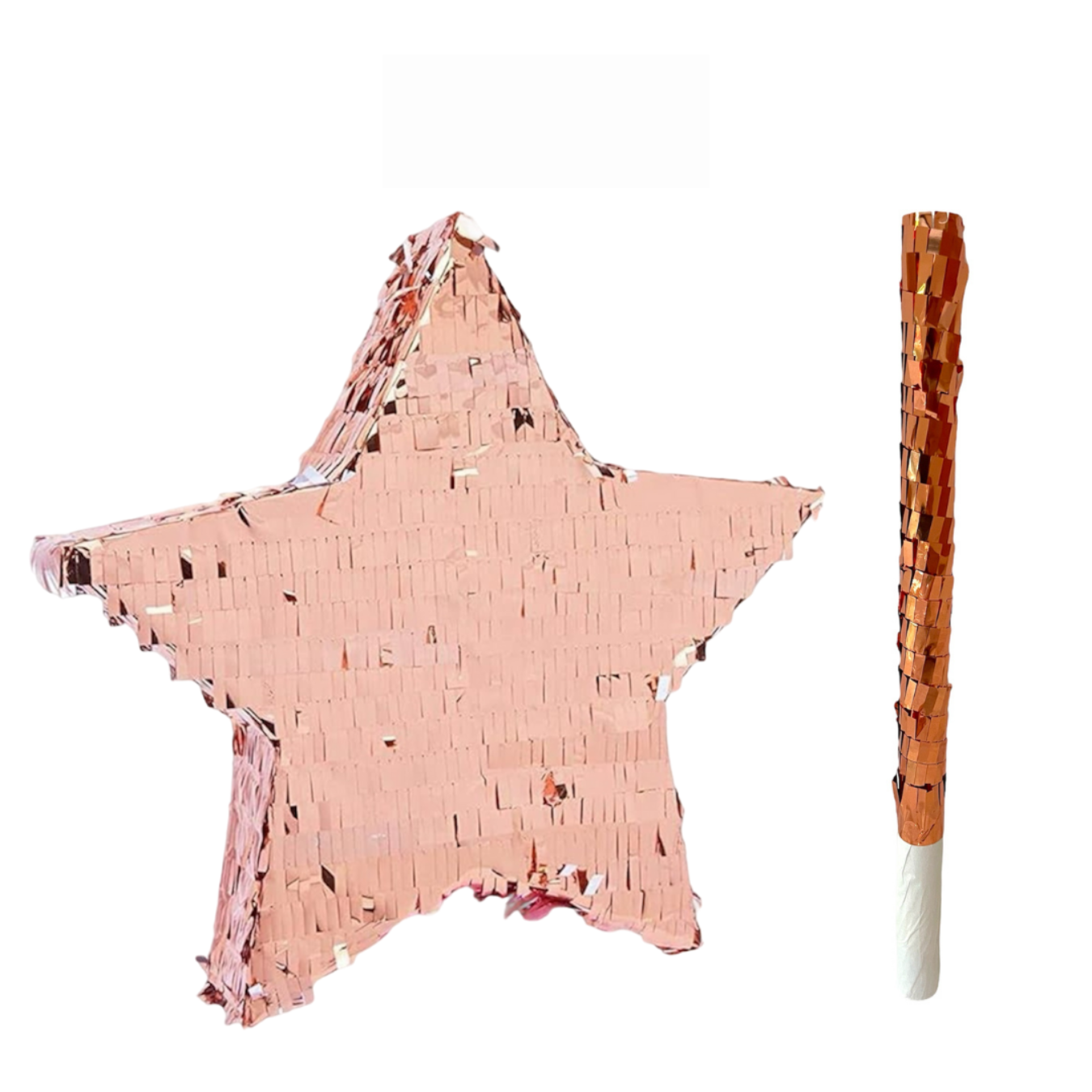 Pinata Rose Gold Star With Stick