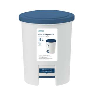 Inochi Kawa Round Pedal Bin Blue Inochi Kawa Round Pedal Bin Blue