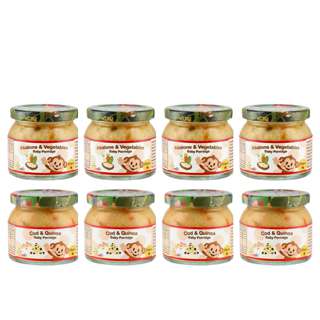 Eusik Baby Rice Porridge Select Bundle For 10m+ - 2 flavours Eusik Baby Rice Porridge Select Bundle For 10m+ - 2 flavours