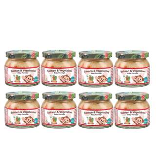 Eusik Baby Rice Porridge - Salmon & Vegetables, 10mths+