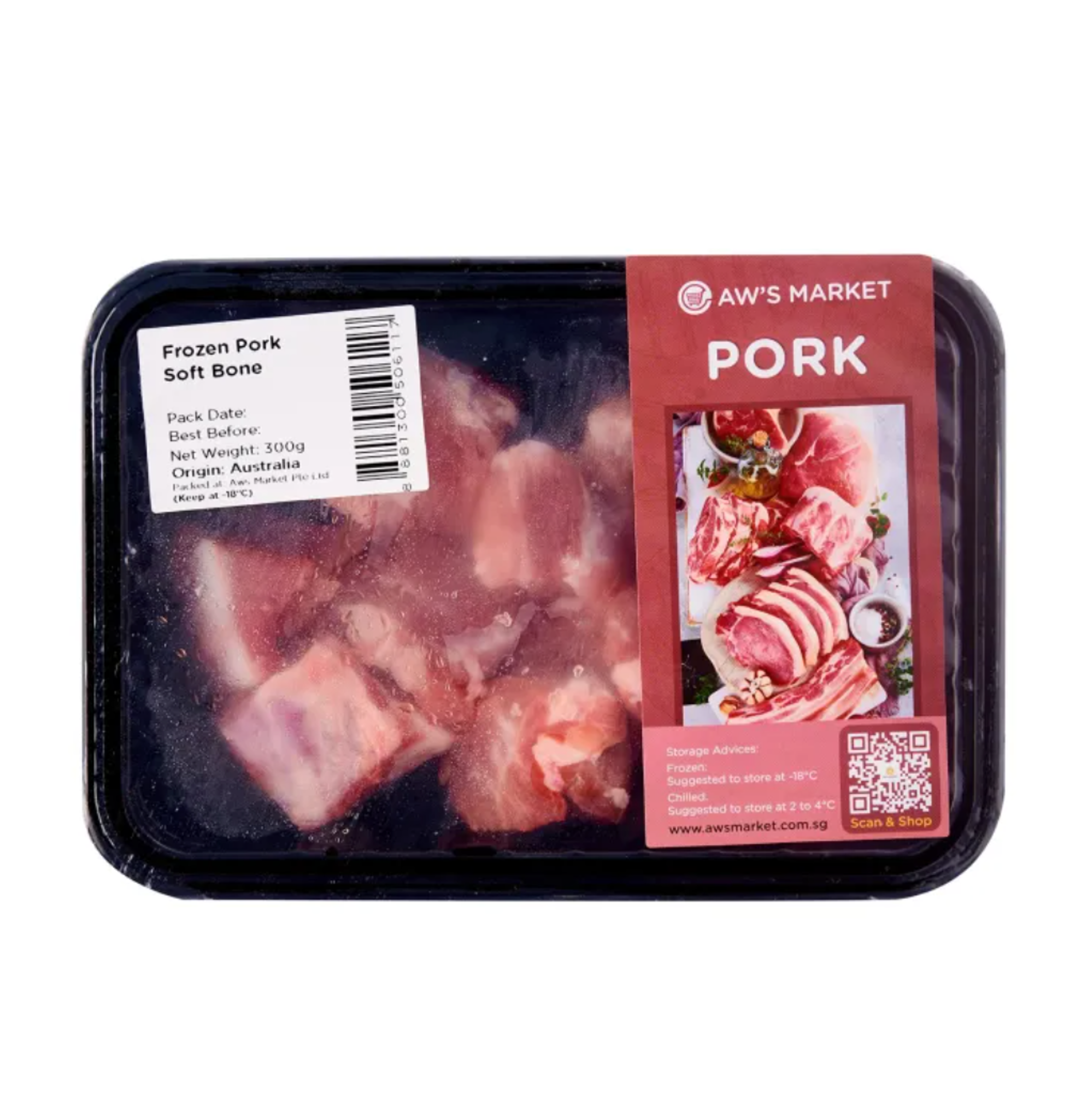 Aw's Market Frozen Pork Soft Bone