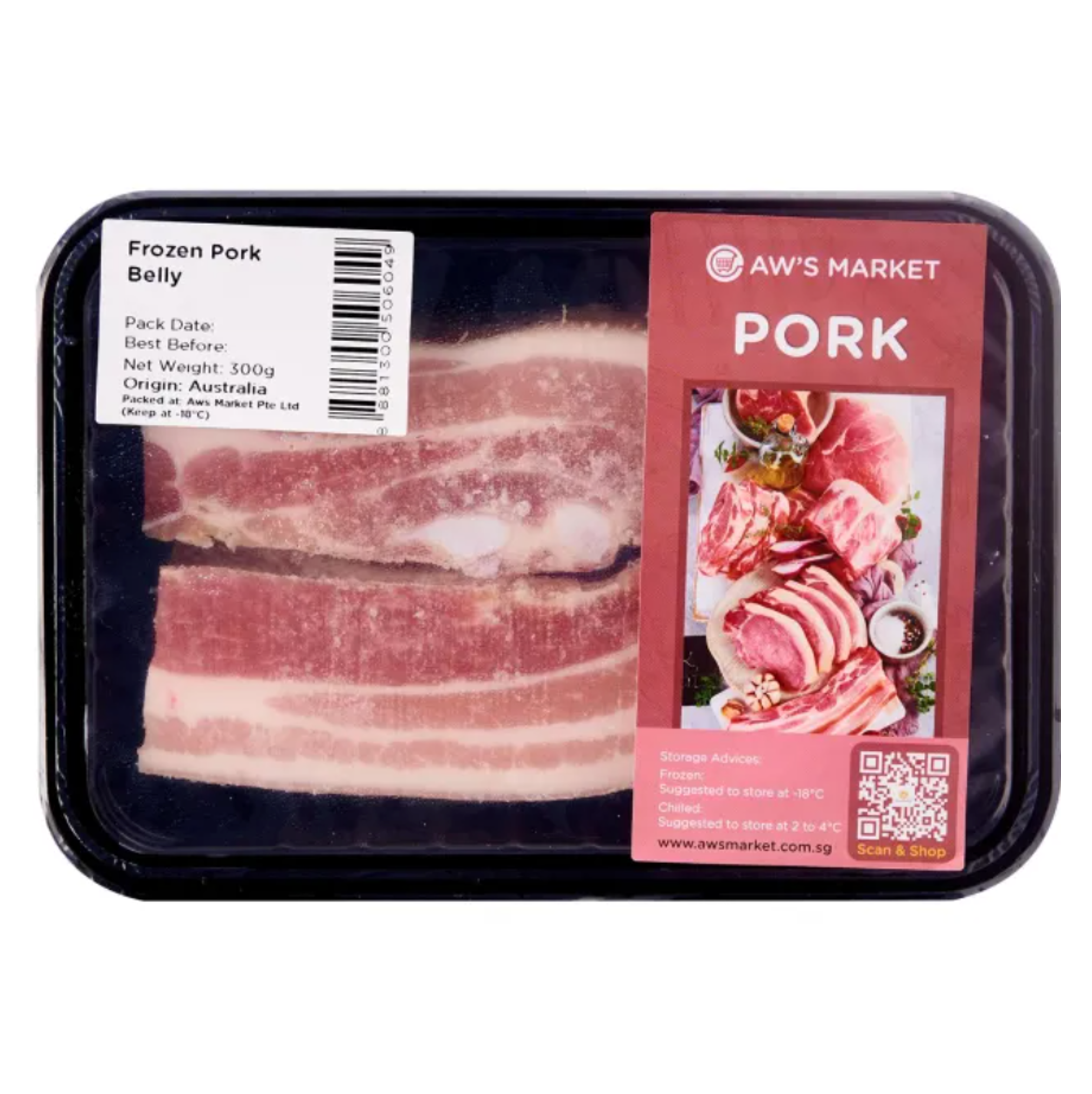 Aw's Market Frozen Pork Belly