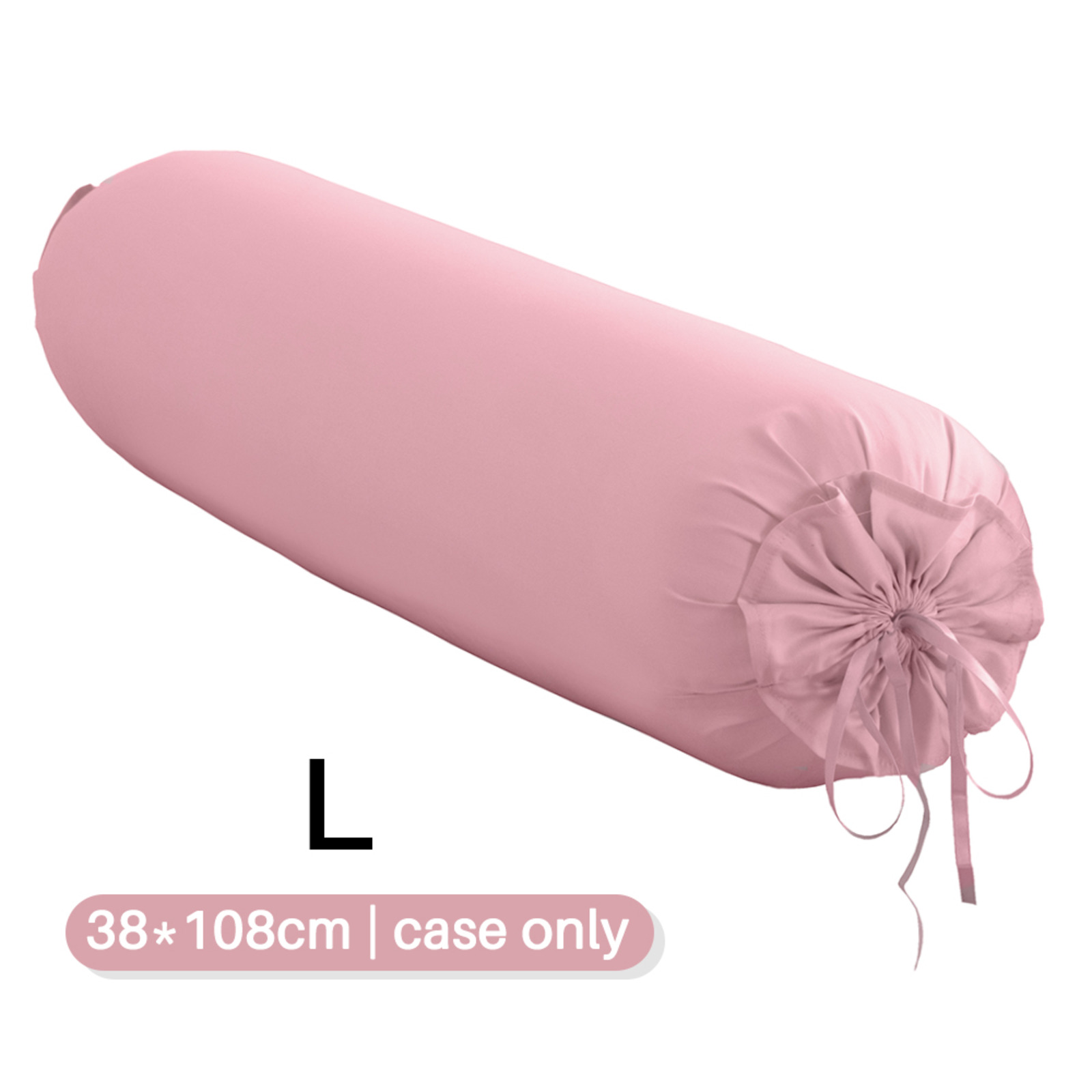 Sweet Home Plain Longstaple Cotton Bolster Case L (Pink) NTUC