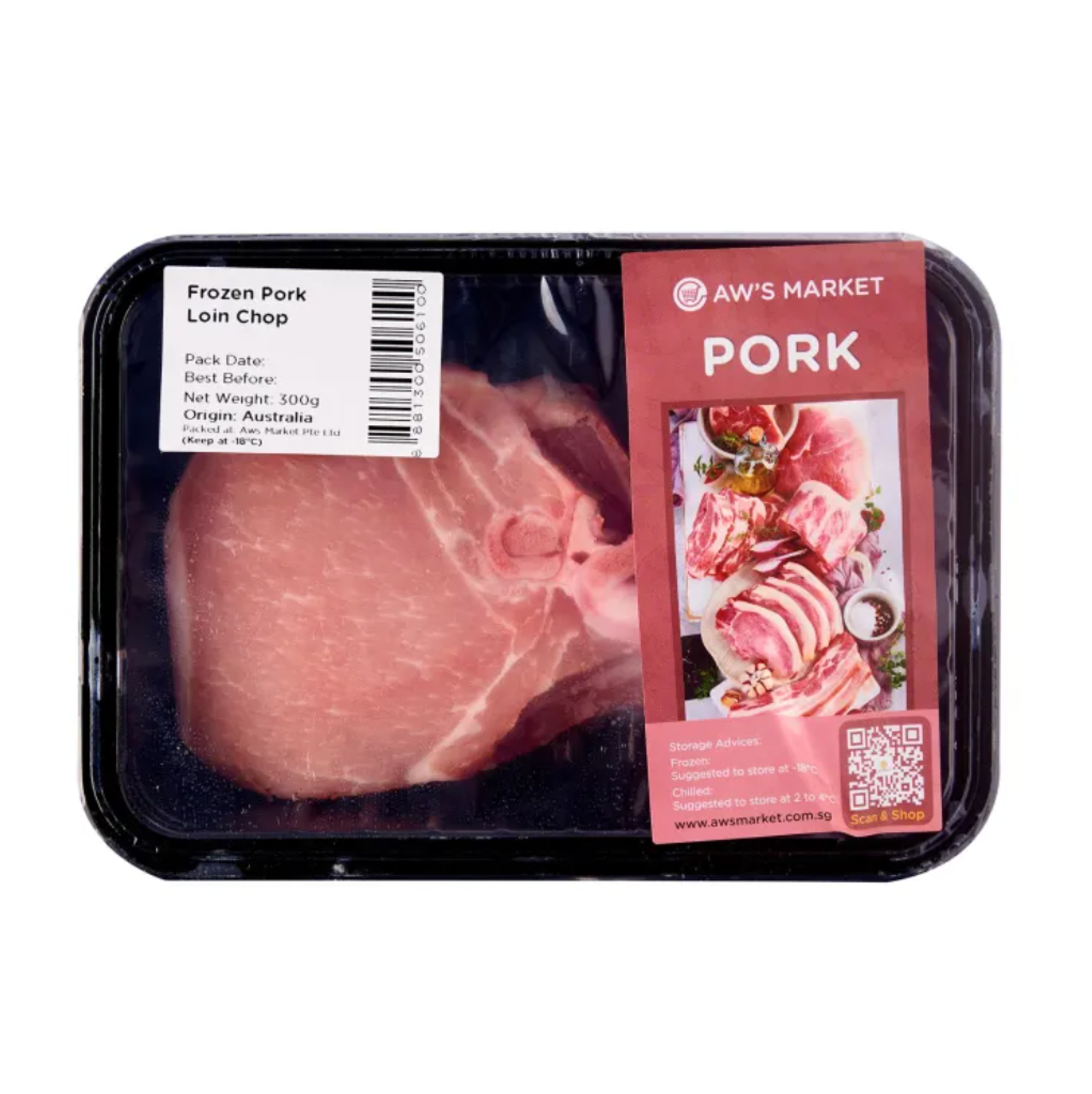 Aw's Market Frozen Pork Loin Chop