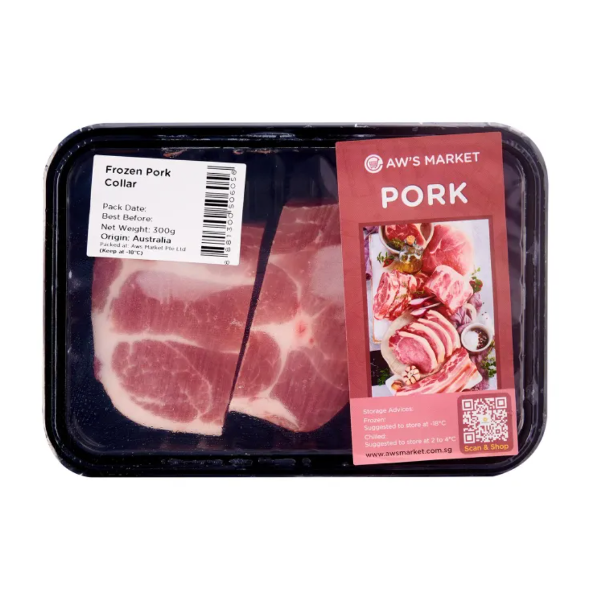 Aw's Market Frozen Pork Collar Aw's Market Frozen Pork Collar