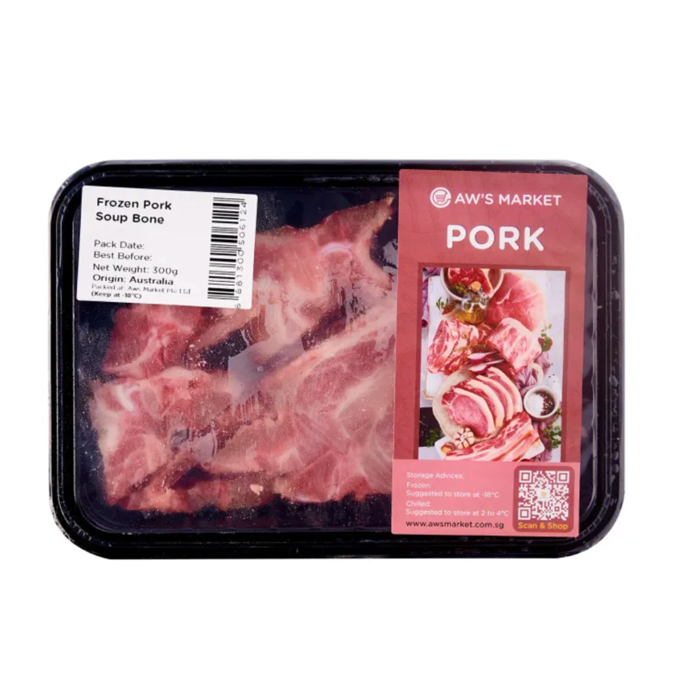 Aw's Market Frozen Pork Soup Bones